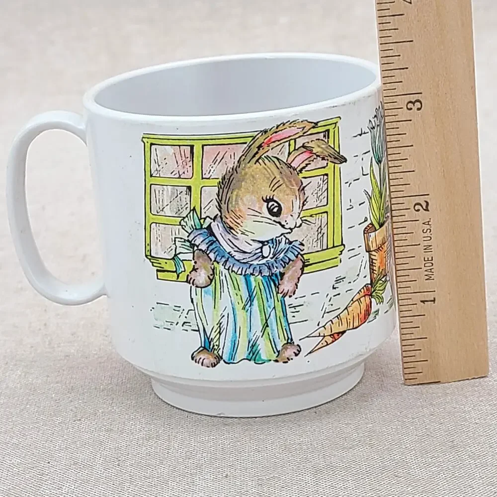 Vintage Oneida Ware Peter Rabbit Children Melmac Plastic Melamine Cup 1970’s